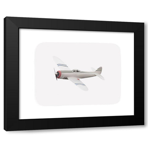 Vintage Plane 2 Black Modern Wood Framed Art Print by Straatsma, Leah