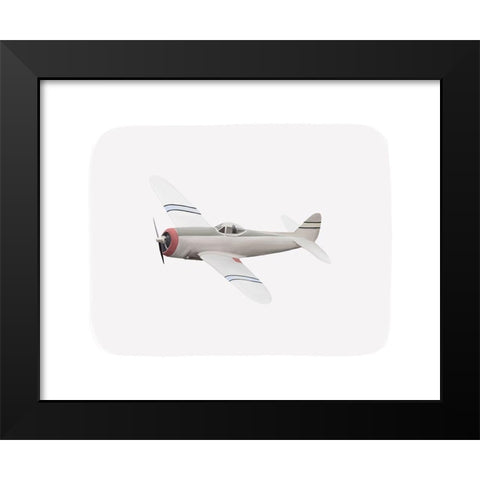 Vintage Plane 2 Black Modern Wood Framed Art Print by Straatsma, Leah
