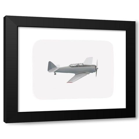 Vintage Plane 3 Black Modern Wood Framed Art Print by Straatsma, Leah