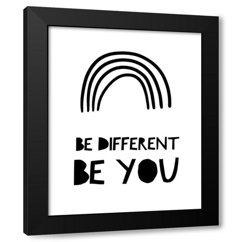 Be Different Black Modern Wood Framed Art Print with Double Matting by Straatsma, Leah