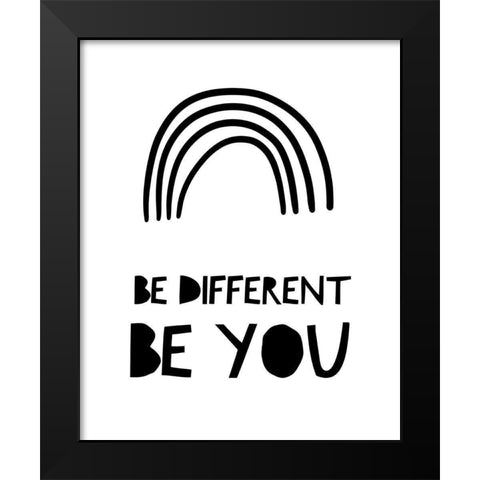 Be Different Black Modern Wood Framed Art Print by Straatsma, Leah