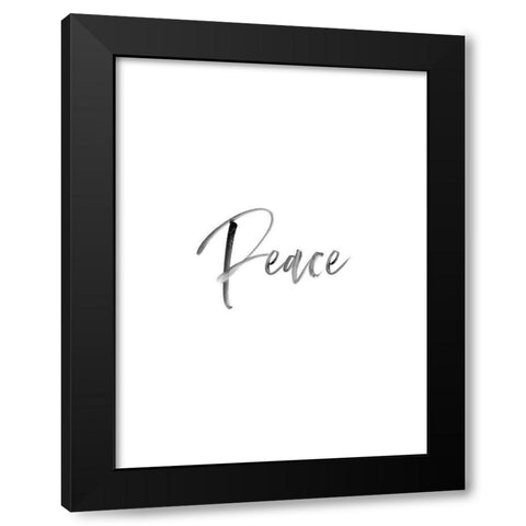 Peace Black Modern Wood Framed Art Print with Double Matting by Straatsma, Leah