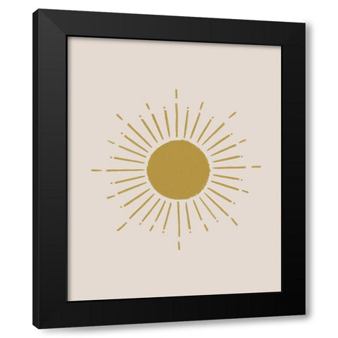 Sunburst Black Modern Wood Framed Art Print by Straatsma, Leah