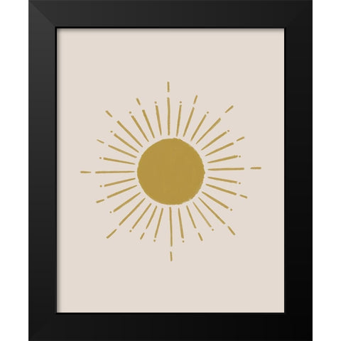 Sunburst Black Modern Wood Framed Art Print by Straatsma, Leah