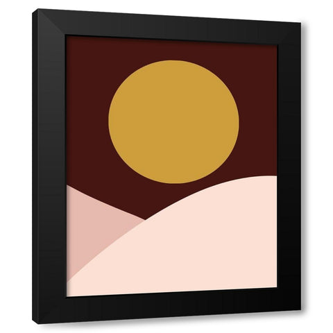Earthen Sunset Black Modern Wood Framed Art Print with Double Matting by Straatsma, Leah