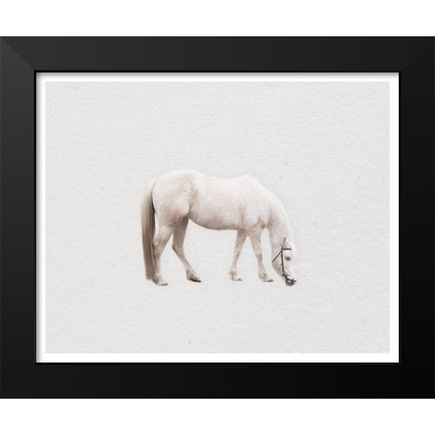 Horse Minimal Black Modern Wood Framed Art Print by Straatsma, Leah