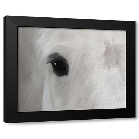 Pale Horse Black Modern Wood Framed Art Print by Straatsma, Leah