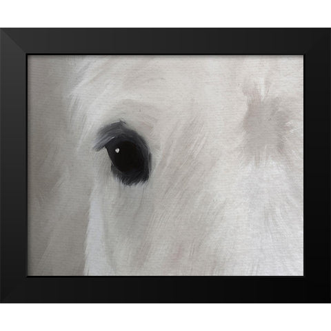 Pale Horse Black Modern Wood Framed Art Print by Straatsma, Leah