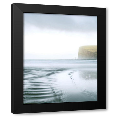 Rugged Landscape with Tide and Cliffs Black Modern Wood Framed Art Print by Straatsma, Leah