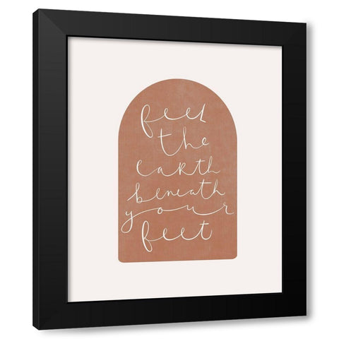 Feel the Earth Black Modern Wood Framed Art Print by Straatsma, Leah