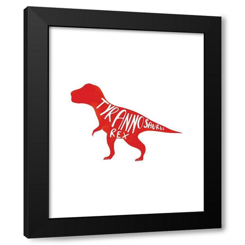 Tyran Rex Black Modern Wood Framed Art Print by Straatsma, Leah