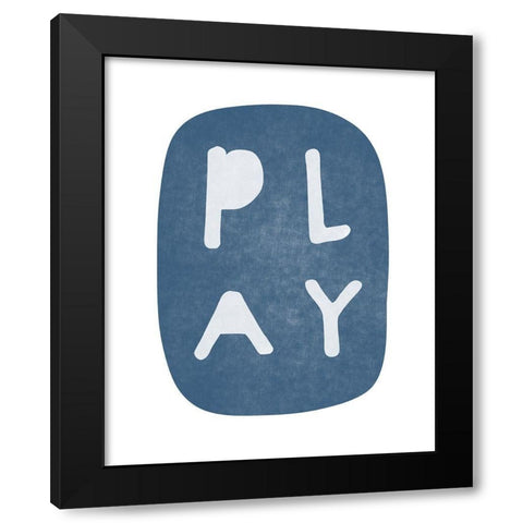 Play Black Modern Wood Framed Art Print by Straatsma, Leah