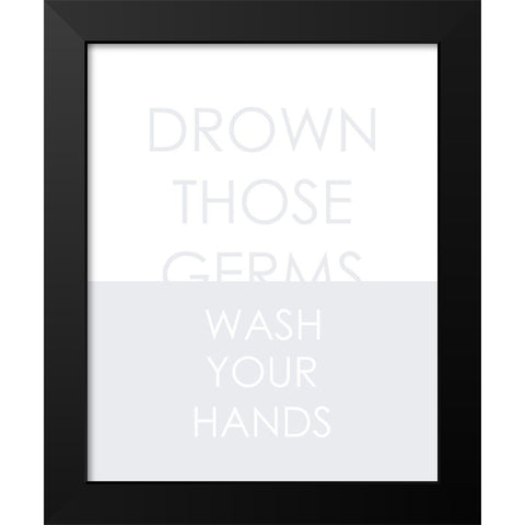 Drown Germs Black Modern Wood Framed Art Print by Straatsma, Leah