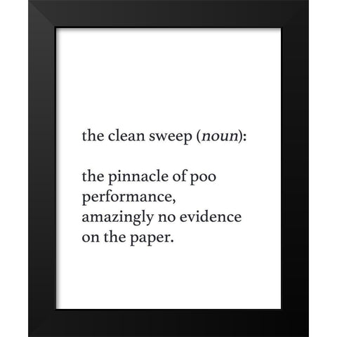 Clean Sweep Black Modern Wood Framed Art Print by Straatsma, Leah