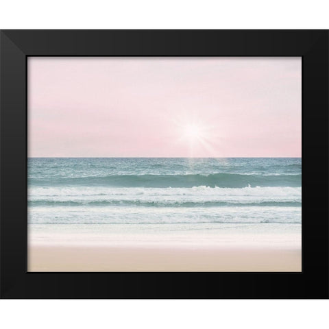 Pinky Beach Black Modern Wood Framed Art Print by Straatsma, Leah