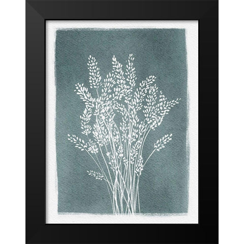 Pressed Lavender Black Modern Wood Framed Art Print by Straatsma, Leah