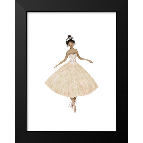 Sugar Plum Fairy Black Modern Wood Framed Art Print by Straatsma, Leah