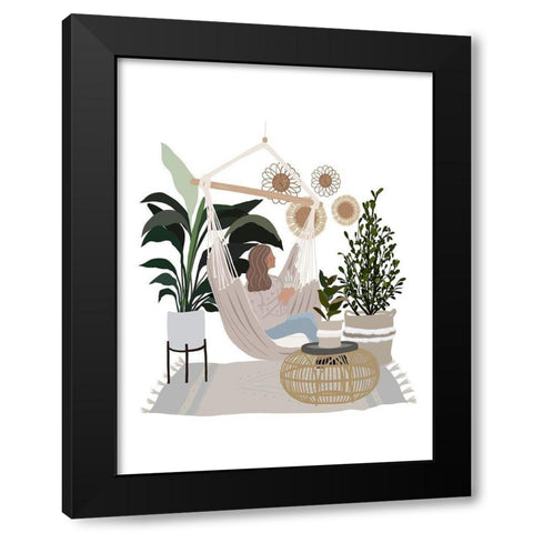 Plant Lady Black Modern Wood Framed Art Print with Double Matting by Straatsma, Leah