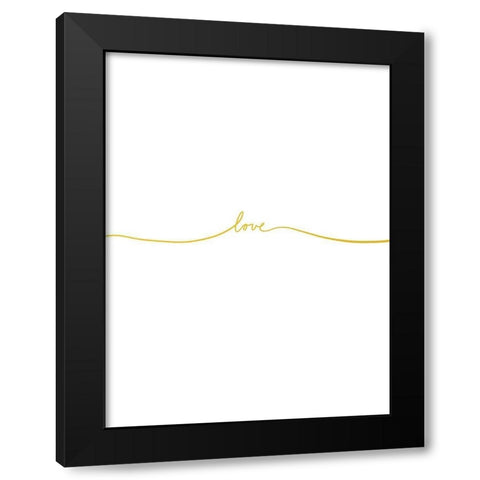 Love In Gold Black Modern Wood Framed Art Print by Straatsma, Leah