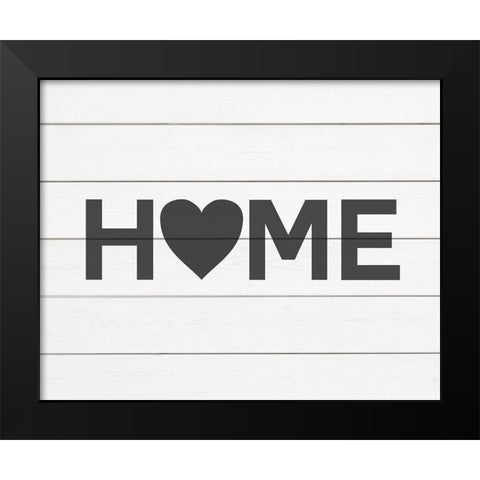 Home Shiplap Black Modern Wood Framed Art Print by Straatsma, Leah