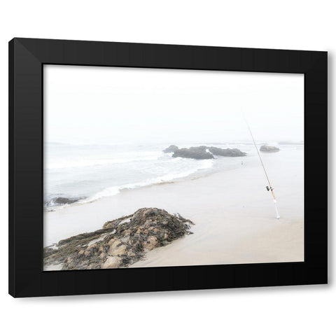 Gone Fishing Black Modern Wood Framed Art Print by Straatsma, Leah