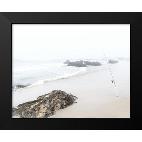Gone Fishing Black Modern Wood Framed Art Print by Straatsma, Leah