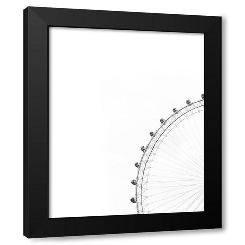 NYC Sky Wheel Black Modern Wood Framed Art Print with Double Matting by Straatsma, Leah