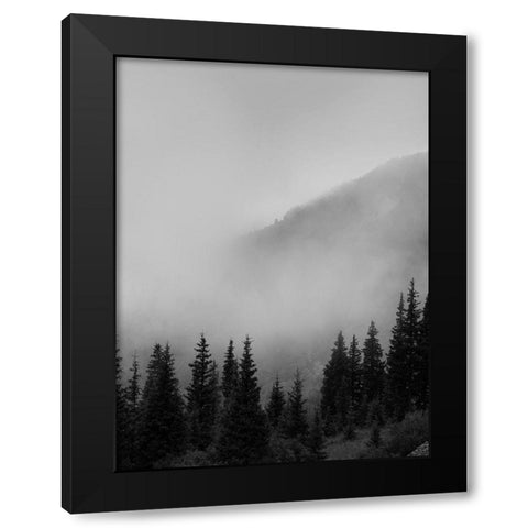 Smokey Mountains Black Modern Wood Framed Art Print with Double Matting by Straatsma, Leah