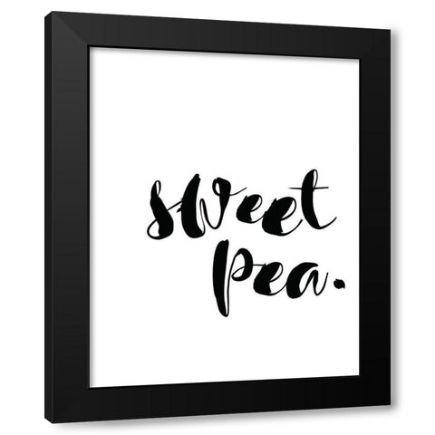 Sweet Pea Black Modern Wood Framed Art Print with Double Matting by Straatsma, Leah
