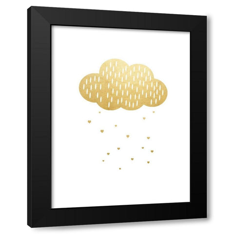 Gold Cloud Black Modern Wood Framed Art Print with Double Matting by Straatsma, Leah