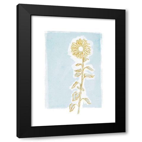 Sunflower and Blue Skies Black Modern Wood Framed Art Print by Straatsma, Leah