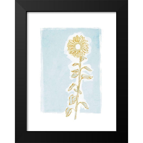 Sunflower and Blue Skies Black Modern Wood Framed Art Print by Straatsma, Leah