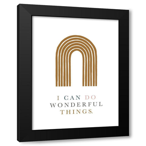 Wonderful Things Black Modern Wood Framed Art Print by Straatsma, Leah