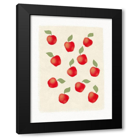 Apples Black Modern Wood Framed Art Print with Double Matting by Straatsma, Leah