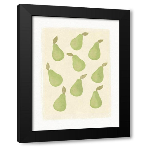 Pears Black Modern Wood Framed Art Print by Straatsma, Leah