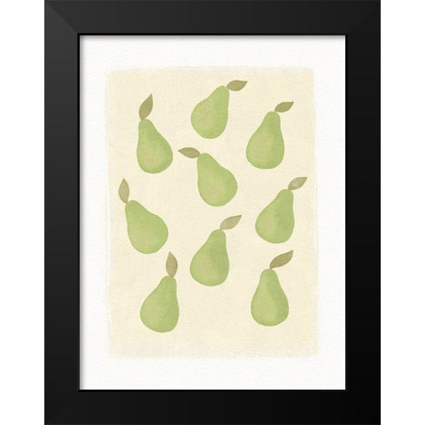 Pears Black Modern Wood Framed Art Print by Straatsma, Leah