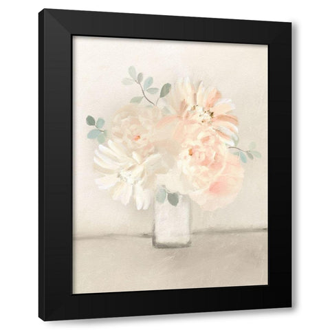 Florals In A Vase Black Modern Wood Framed Art Print by Straatsma, Leah