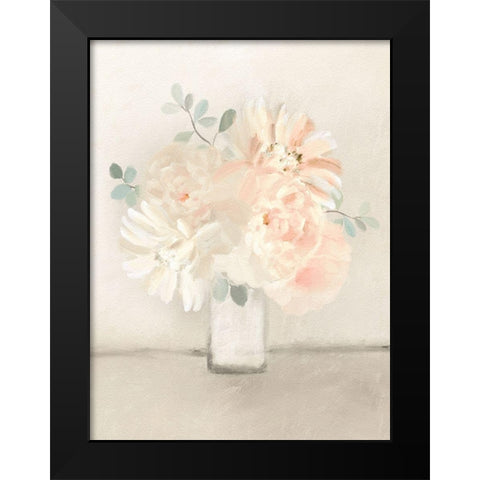 Florals In A Vase Black Modern Wood Framed Art Print by Straatsma, Leah