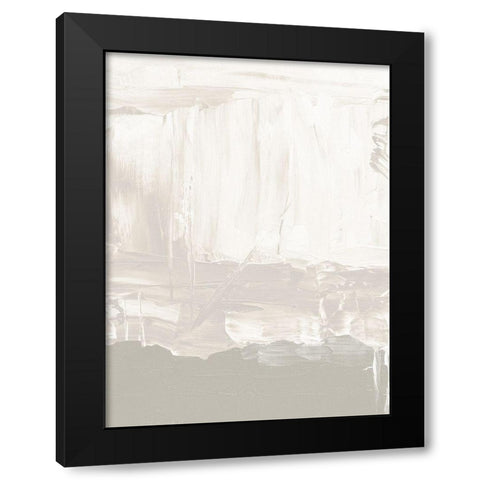 Taupe Abstract Black Modern Wood Framed Art Print by Straatsma, Leah