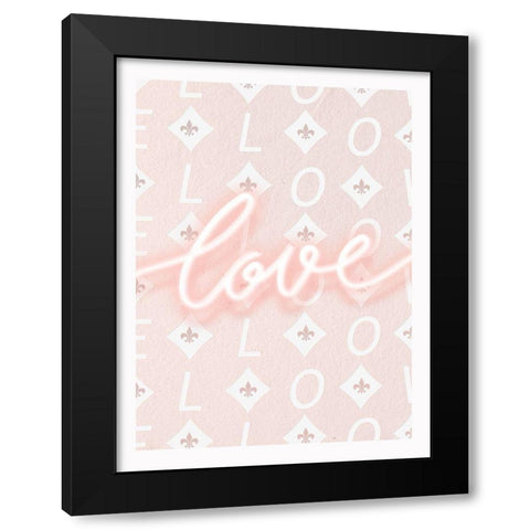 Love Black Modern Wood Framed Art Print with Double Matting by Straatsma, Leah