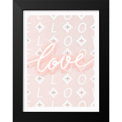 Love Black Modern Wood Framed Art Print by Straatsma, Leah