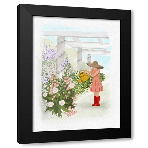 Plant Lady Black Modern Wood Framed Art Print with Double Matting by Straatsma, Leah
