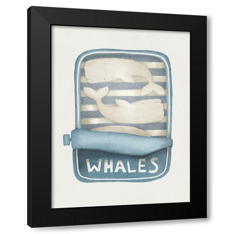 Whales in a Tin Black Modern Wood Framed Art Print with Double Matting by Straatsma, Leah