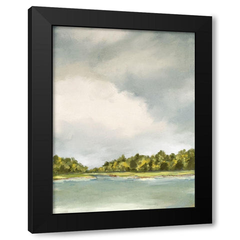 Saying Goodbye Black Modern Wood Framed Art Print by Straatsma, Leah