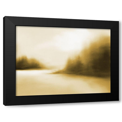 The Inlet Muted Mustard Black Modern Wood Framed Art Print by Straatsma, Leah