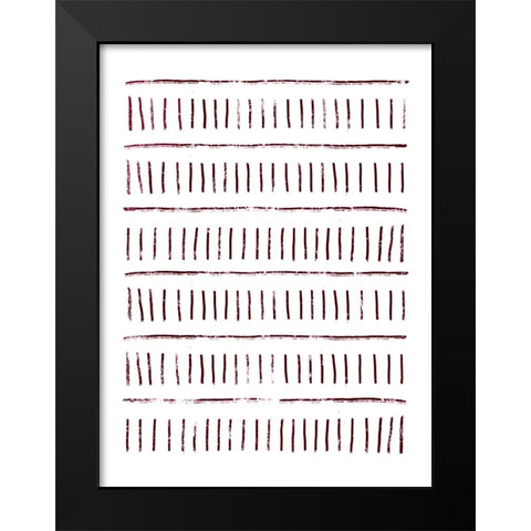Striped V2 Black Modern Wood Framed Art Print by Straatsma, Leah