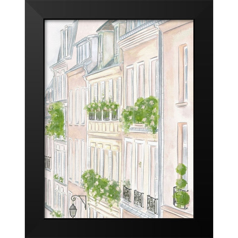 My View In Paris Black Modern Wood Framed Art Print by Straatsma, Leah