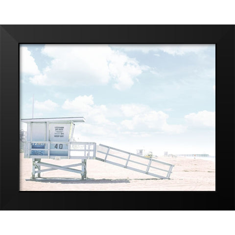 Hut Clouds Black Modern Wood Framed Art Print by Straatsma, Leah