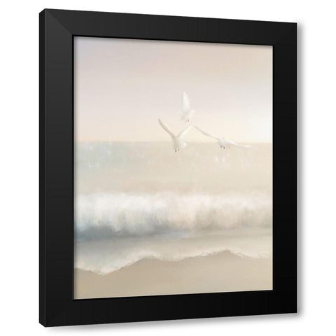 The Gulls Black Modern Wood Framed Art Print by Straatsma, Leah