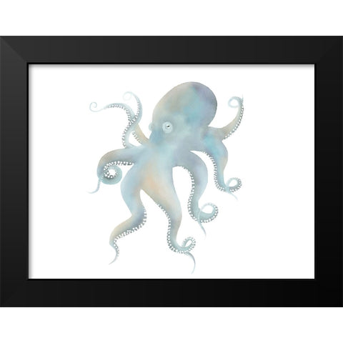 Octopus Black Modern Wood Framed Art Print by Straatsma, Leah